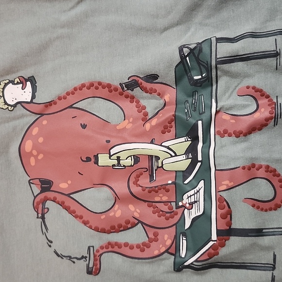 Tommy Bahama, Kids Octopus Graphic T-Shirt, Pastel Green, 4T - Picture 2 of 5